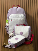 Kit Escolar Premium com MOCHILA DE CARRINHO GIRO 360 grau – 3 Peças